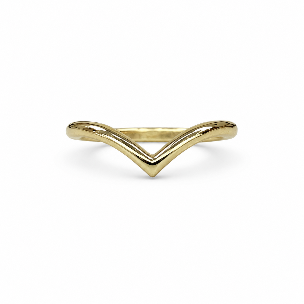 Curved Engagement Band, 14k Yellow Gold Matching Universal Wedding Band, Ladies Gold Stackable Matching Band For Engagement Rings.    #6254