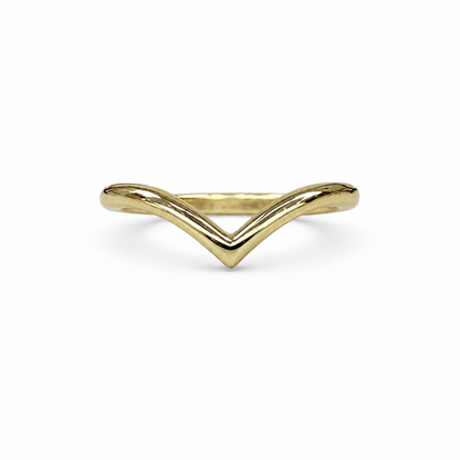 Curved Engagement Band, 14k Yellow Gold Matching Universal Wedding Band, Ladies Gold Stackable Matching Band For Engagement Rings.    #6254
