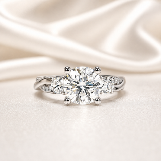 Lab Grown Diamond Wedding Ring ,  Certified Lab Diamond Ring , Classic Solitaire Gold Engagement Ring Cushion Diamond Wedding Ring