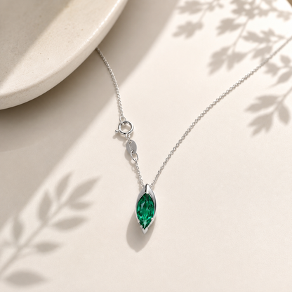 1.00 CTW Blue Sapphire Pear Shape Bezel Set Pendant Necklace 14K Solid Gold Dainty Layering Necklace Birthstone Jewerly #8830