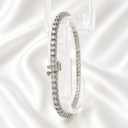 Lab grown diamond tennis bracelet 14k solid gold, layering tennis bracelet, delicate tennis bracelet, thin tennis bracelet for women