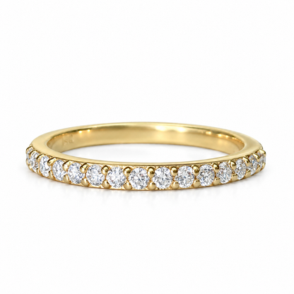 Diamond Wedding Band / Dainty Ring With Diamonds / Delicate Diamond Ring / 14k Yellow Gold / Diamond Stackable Band  / #6466 #6467