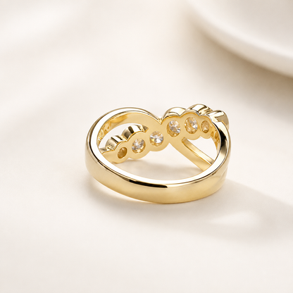 1.25ctw Lab Grown Diamond Cluster Ring 14K Yellow/White Gold , Lab Created Diamond Engagement Ring#8290