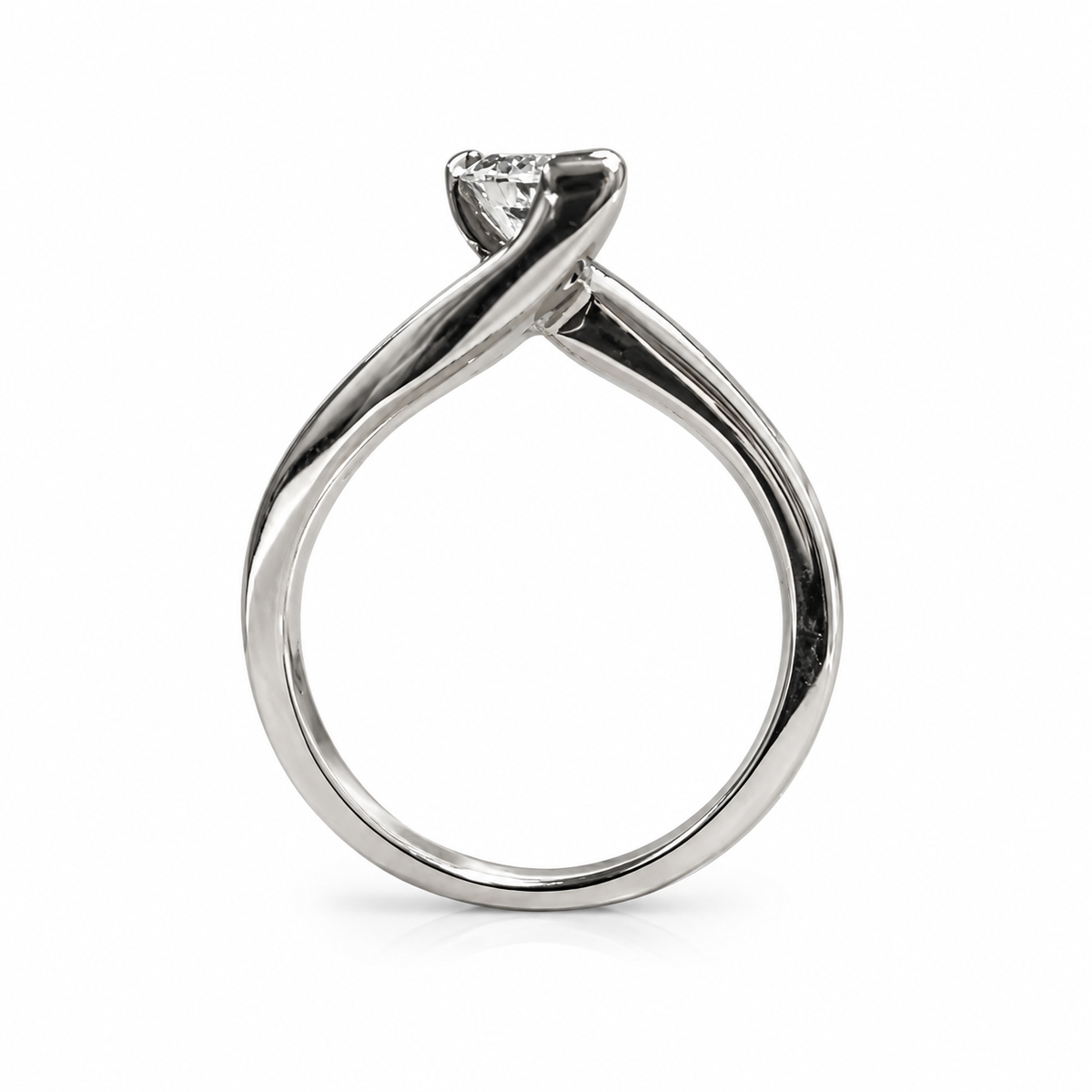 Marquis Diamond Engagement Ring 14K White Gold  Real Diamond Engagement Ring Marquis Cut , Bezel Set Diamond Promise Anniversary Ring  #3415