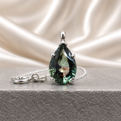 2.00 CTW Pear Shape Natural Swiss Blue Topaz Pendant Necklace , December Birthstone Pear Pendant 14K Solid Gold , Layering Necklace , #8808