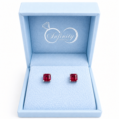 May Birthstone Earrings , Ladies Earrings , Asscher Emerald Studs , 14k Gold Earrings, Mothers Day , Birthday Gift , #8841