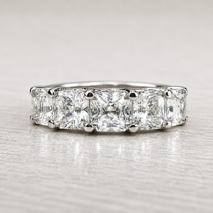 Lab grown diamond stacking wedding band, half eternity diamond matching wedding band solid gold, lab created diamond anniversary band