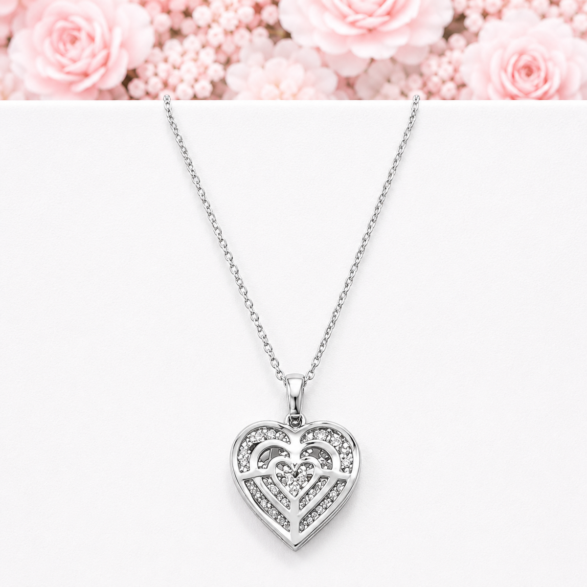 Lab Grown Diamond Heart Pendant With Ruby or Pink Sapphire 14K Solid Gold , Birthstone Heart Pendant , Puffy Heart Necklace #8861