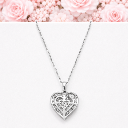 Lab Grown Diamond Heart Pendant With Ruby or Pink Sapphire 14K Solid Gold , Birthstone Heart Pendant , Puffy Heart Necklace #8861