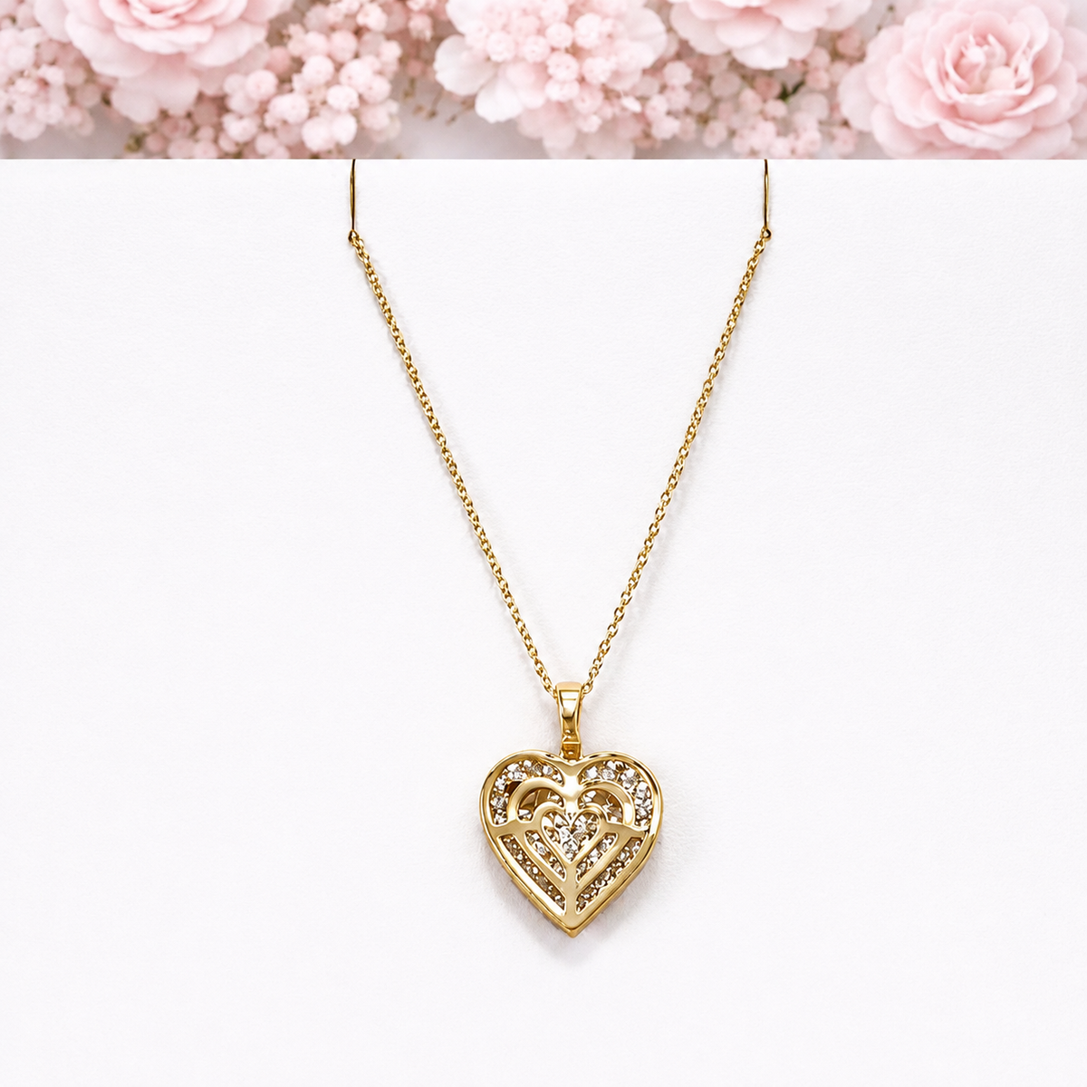 Lab Grown Diamond Heart Pendant With Ruby or Pink Sapphire 14K Solid Gold , Birthstone Heart Pendant , Puffy Heart Necklace #8861