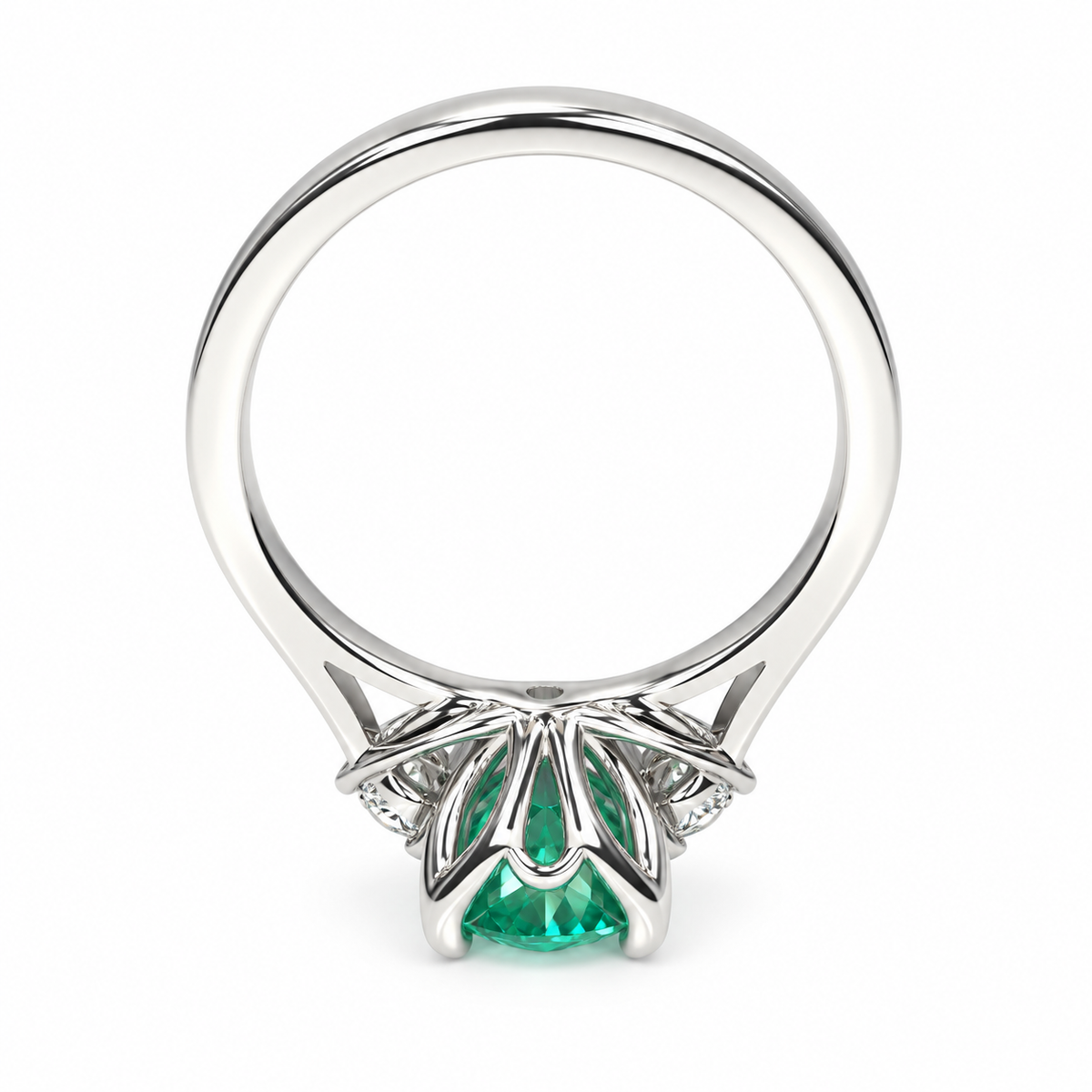 Elongated Cushion Green Paraiba Tourmaline Engagement Ring White Gold Paraiba Moissanite Engagement Ring Unique Vintage Wedding Ring #7371