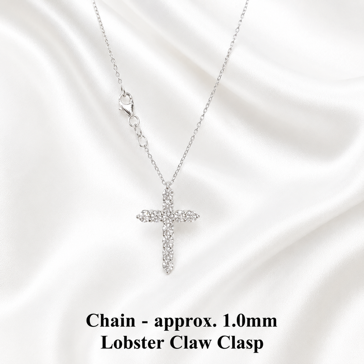 0.66 CTW Lab Grown Diamond Cross 14K Solid Gold , #8803