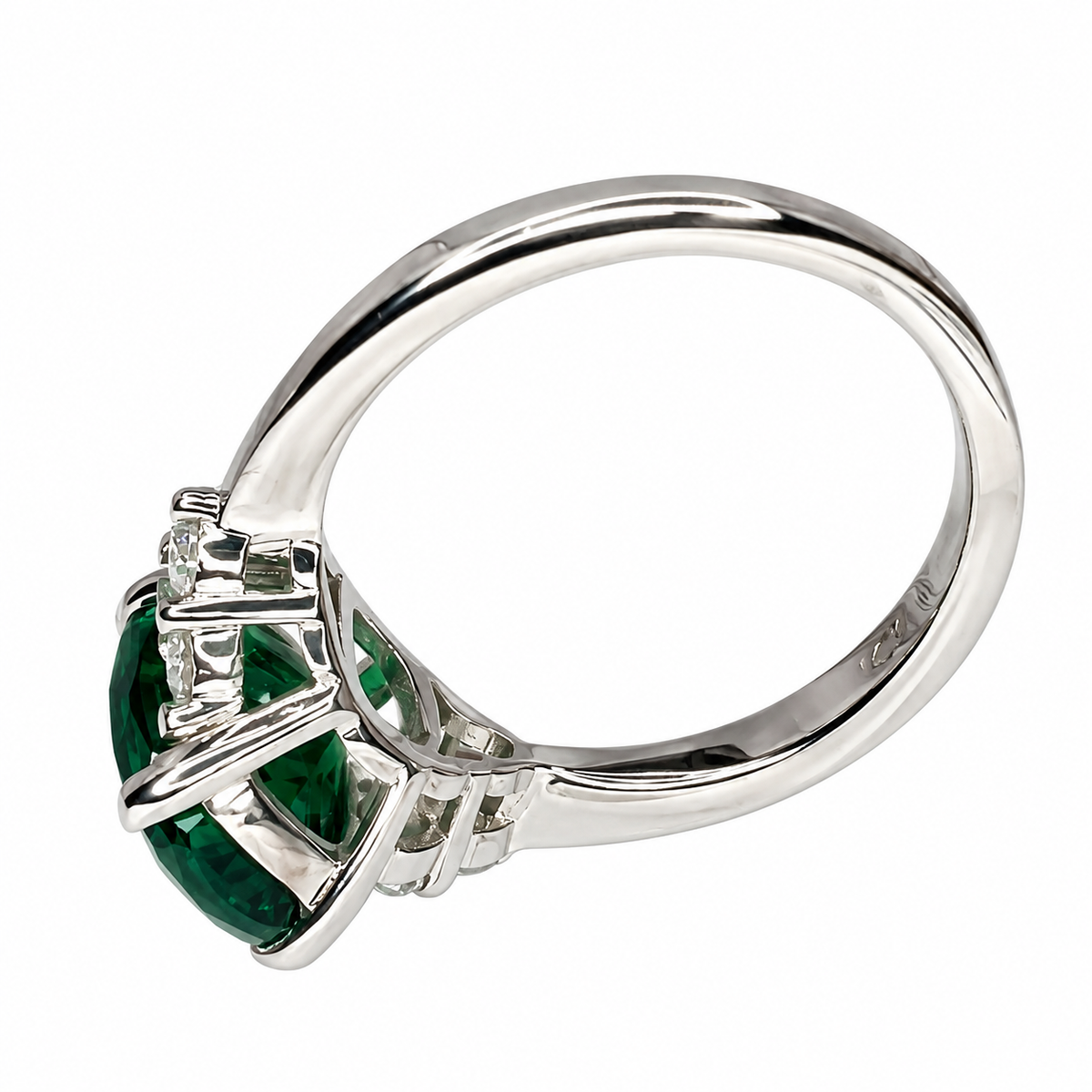 Emerald Engagement Ring, May Birthstone Ring, Elongated Cushion Cut Emerald Ring, Emerald Wedding Ring, Emerald Anniversary Ring,  #6650