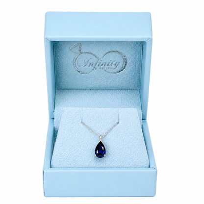 10K Gold Emerald Necklace , Pear Shape Emerald Pendant , Teardrop Emerald Pendant Necklace with Chain , May Birthstone Jewelry , #8846