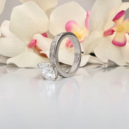 2.70 CTW Lab Grown Diamond Engagement Ring 14K Gold Round Cut Lad Created Diamond Anniversary Ring For Her Three Stone Diamond Ring # 8495