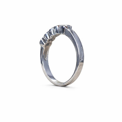 5 Stone Bezel Set Round Diamond Engagement Ring, Classic 5 Stone Wedding Ring, Promise Ring, Diamond Wedding Five Stone Ring