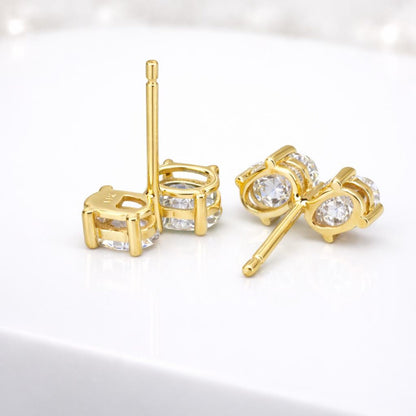 1.20ctw Toi et Moi Lab Grown Diamond Earrings, Oval Diamond Stud Earrings, Dainty Minimalist Earrings, Bridal Gift for Her #8892
