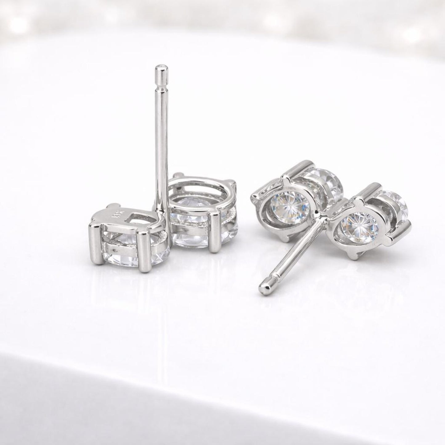1.20ctw Toi et Moi Lab Grown Diamond Earrings, Oval Diamond Stud Earrings, Dainty Minimalist Earrings, Bridal Gift for Her #8892