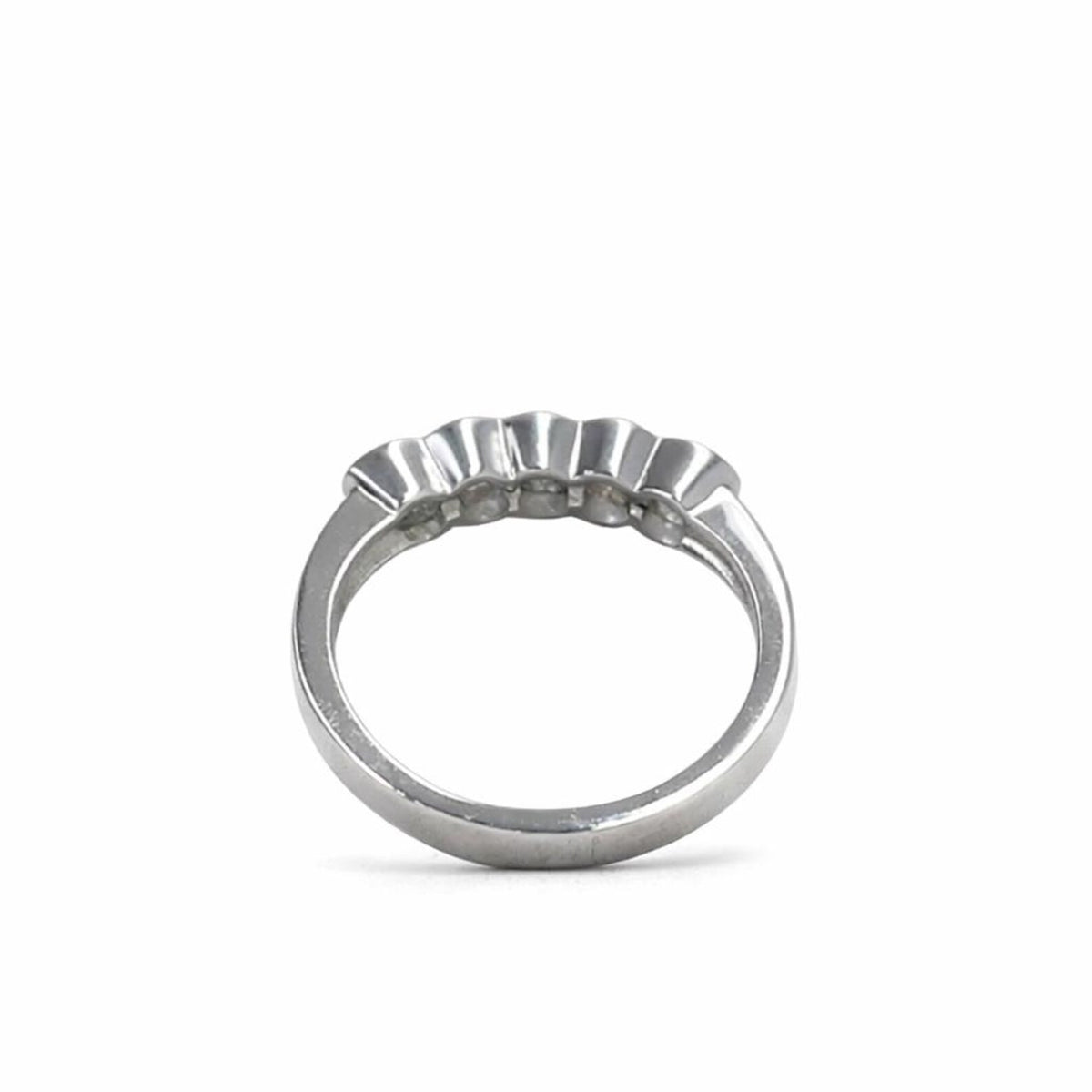 5 Stone Bezel Set Round Diamond Engagement Ring, Classic 5 Stone Wedding Ring, Promise Ring, Diamond Wedding Five Stone Ring