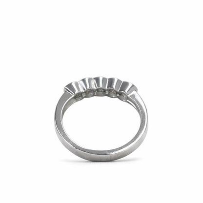5 Stone Bezel Set Round Diamond Engagement Ring, Classic 5 Stone Wedding Ring, Promise Ring, Diamond Wedding Five Stone Ring