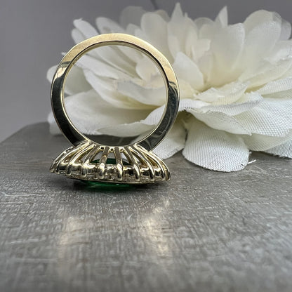 Evil Eye Ring Yellow Gold Marquis Cut Evil Eye Ring Women Unique Emerald East West Marquis Ring #7351