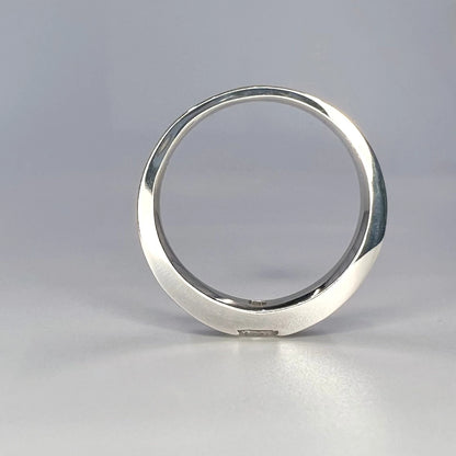 Mens Moissanite and Blue Sapphire Wedding Band 14K Solid Gold Mens White Gold Wedding Band, Wide Wedding Band, Blue Sapphire Mens Band #8183