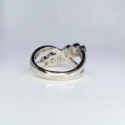 1.25ctw Lab Grown Diamond Cluster Ring 14K Yellow/White Gold , Lab Created Diamond Engagement Ring#8290