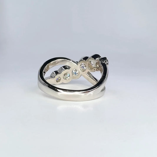 1.25ctw Lab Grown Diamond Cluster Ring 14K Yellow/White Gold , Lab Created Diamond Engagement Ring#8290