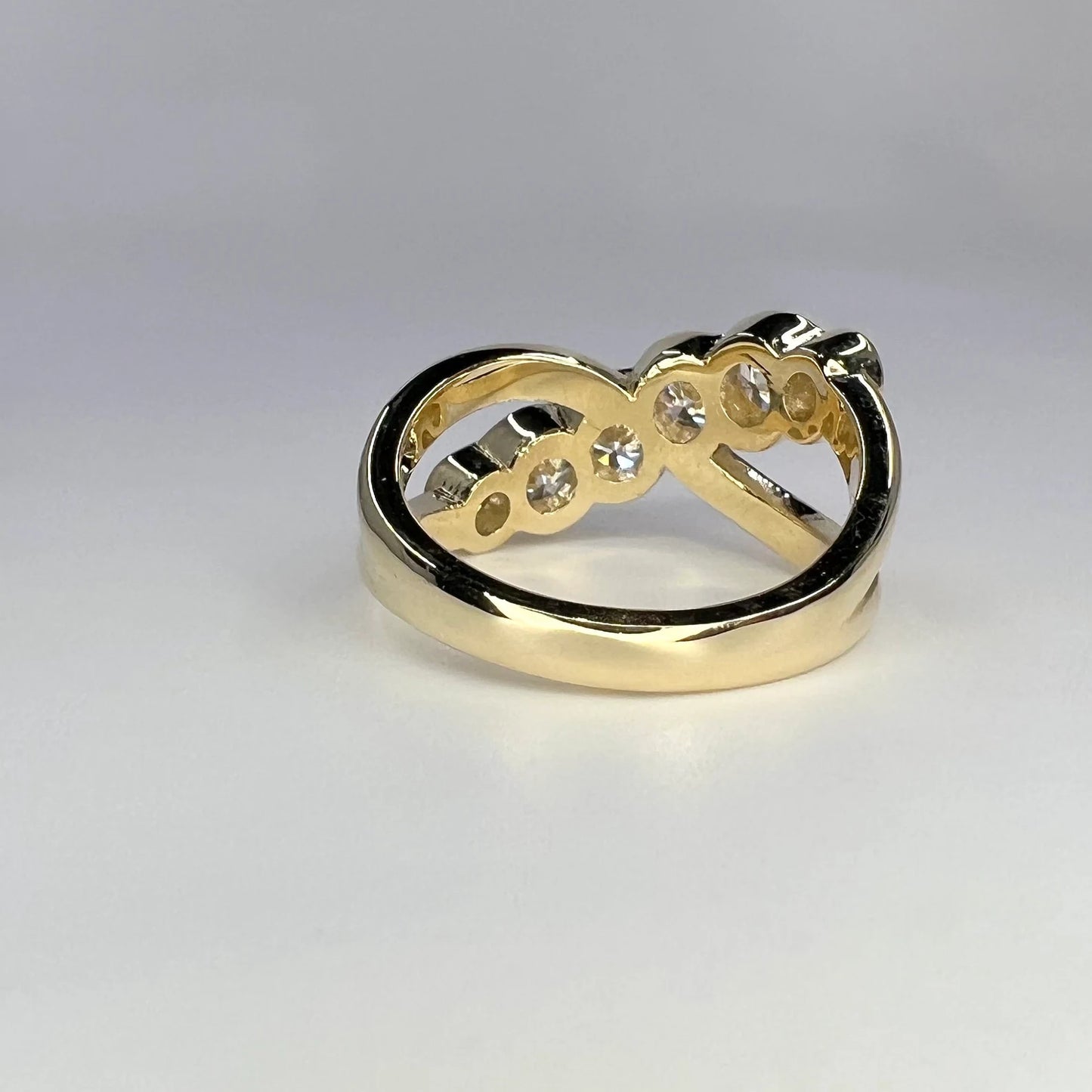 1.25ctw Lab Grown Diamond Cluster Ring 14K Yellow/White Gold , Lab Created Diamond Engagement Ring#8290
