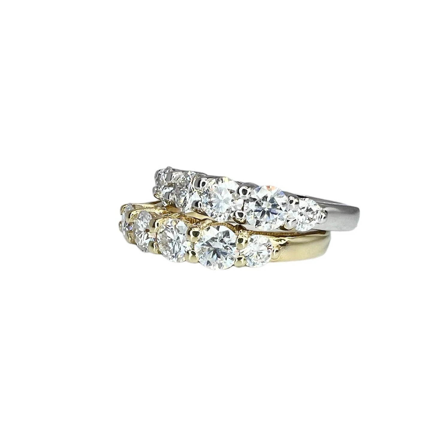 1.25 CTW Lab Diamond Wedding Band 14K Solid Gold , Stacking Lab Created Diamond Ring #8336
