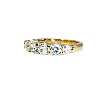 Moissanite Straight Wedding Band White Gold, Half Eternity Stacking Matching Band, 6 Stone Half Eternity Band Anniversary Bridal Ring, #7493