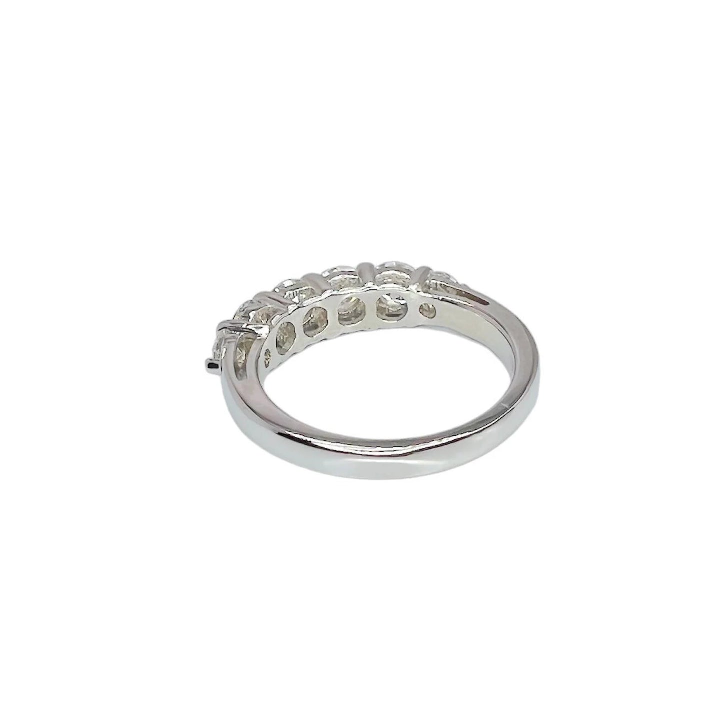 1.25 CTW Lab Diamond Wedding Band 14K Solid Gold , Stacking Lab Created Diamond Ring #8336