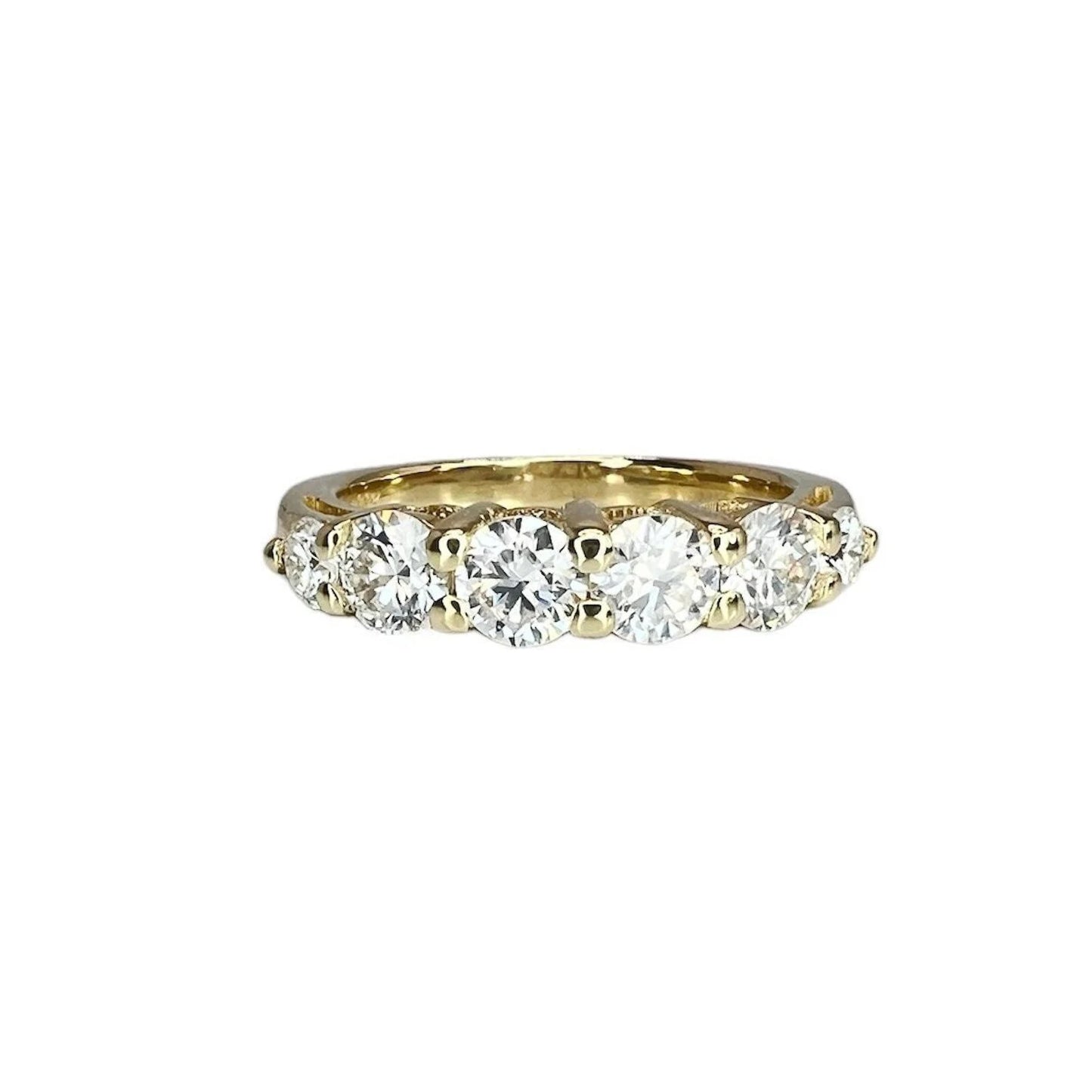 1.25 CTW Lab Diamond Wedding Band 14K Solid Gold , Stacking Lab Created Diamond Ring #8336