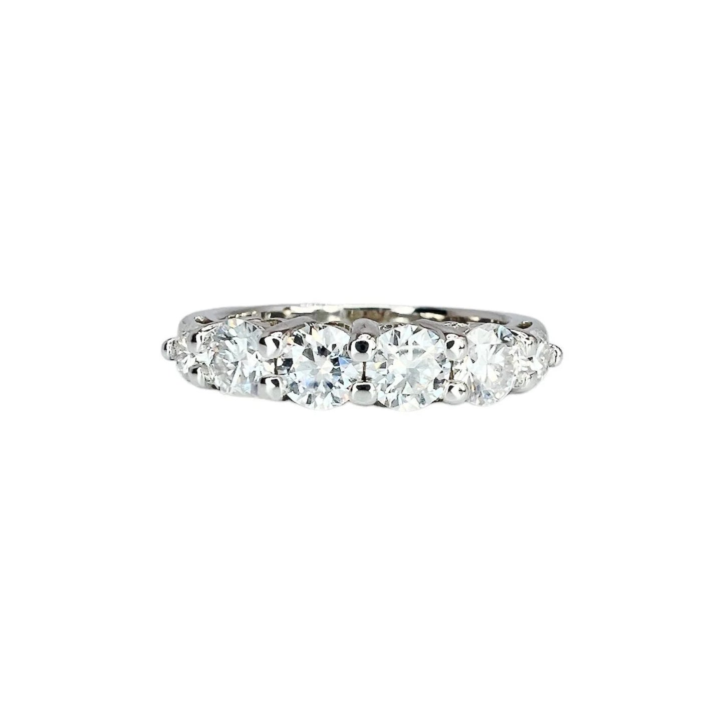 1.25 CTW Lab Diamond Wedding Band 14K Solid Gold , Stacking Lab Created Diamond Ring #8336