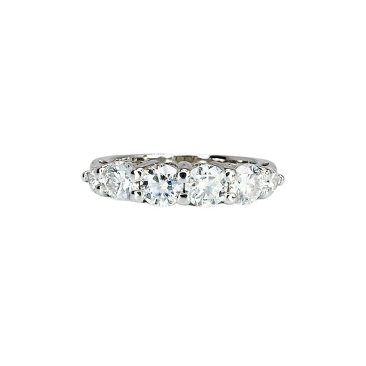 1.25 CTW Lab Diamond Wedding Band 14K Solid Gold , Stacking Lab Created Diamond Ring #8336