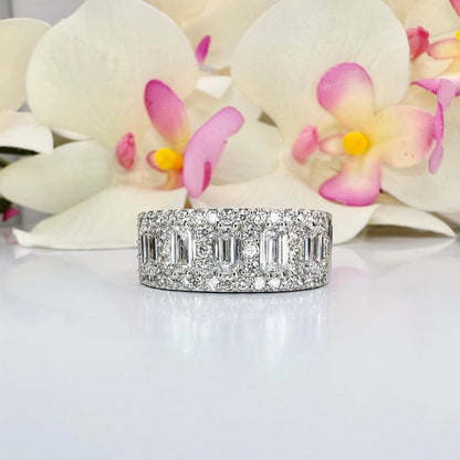 2.70 CTW Lab Grown Diamond Mens Wedding Band 14K Solid Gold #8492
