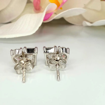 14k Gold Diamond Earrings – Toi Et Moi Pear & Emerald Shape Studs 2 CTW