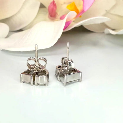 14k Gold Diamond Earrings – Toi Et Moi Pear & Emerald Shape Studs 2 CTW