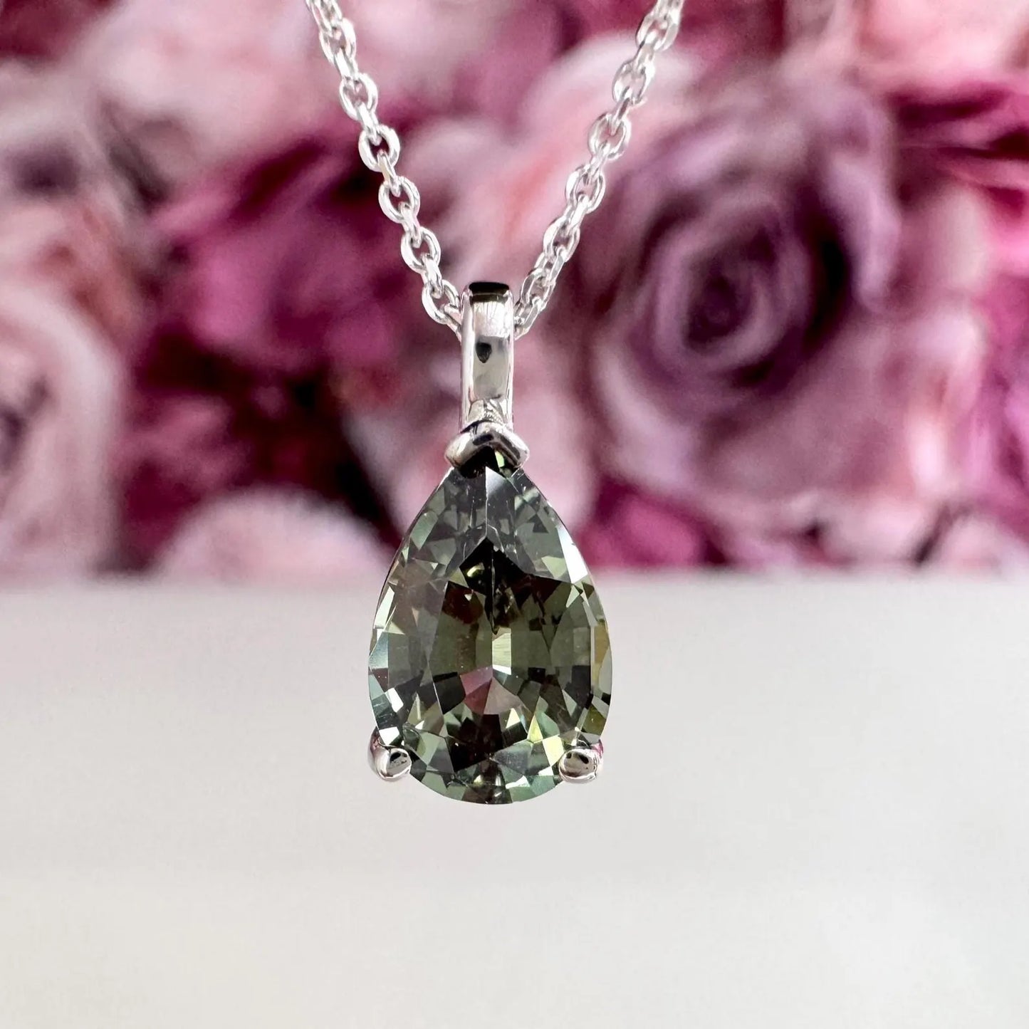 14K Gold Teardrop Ruby Necklace , Pear Shape Ruby Pendant , Teardrop Ruby Pendant Necklace with Chain , July Birthstone Jewelry , #8821