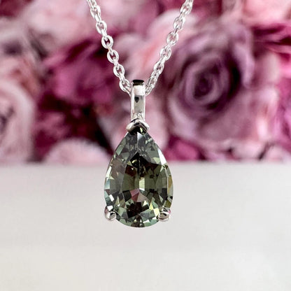14K Gold Teardrop Ruby Necklace , Pear Shape Ruby Pendant , Teardrop Ruby Pendant Necklace with Chain , July Birthstone Jewelry , #8821