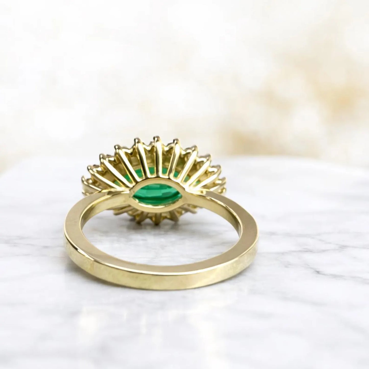 Evil Eye Ring Yellow Gold Marquis Cut Evil Eye Ring Women Unique Emerald East West Marquis Ring #7351