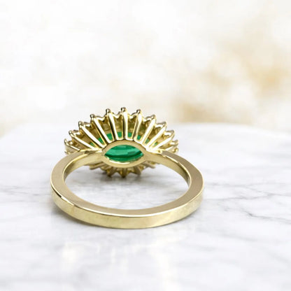 Evil Eye Ring Yellow Gold Marquis Cut Evil Eye Ring Women Unique Emerald East West Marquis Ring #7351