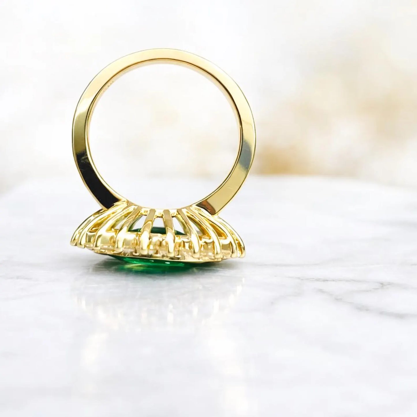 Evil Eye Ring Yellow Gold Marquis Cut Evil Eye Ring Women Unique Emerald East West Marquis Ring #7351