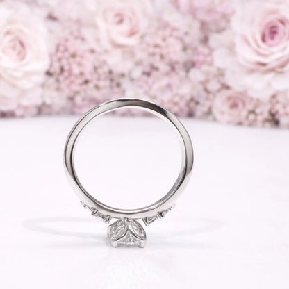 0.50 CT Dainty Round Lab Grown Diamond Promise Ring, Diamond Engagement Ring for Women, Ring in 14K Yellow White Gold #8850