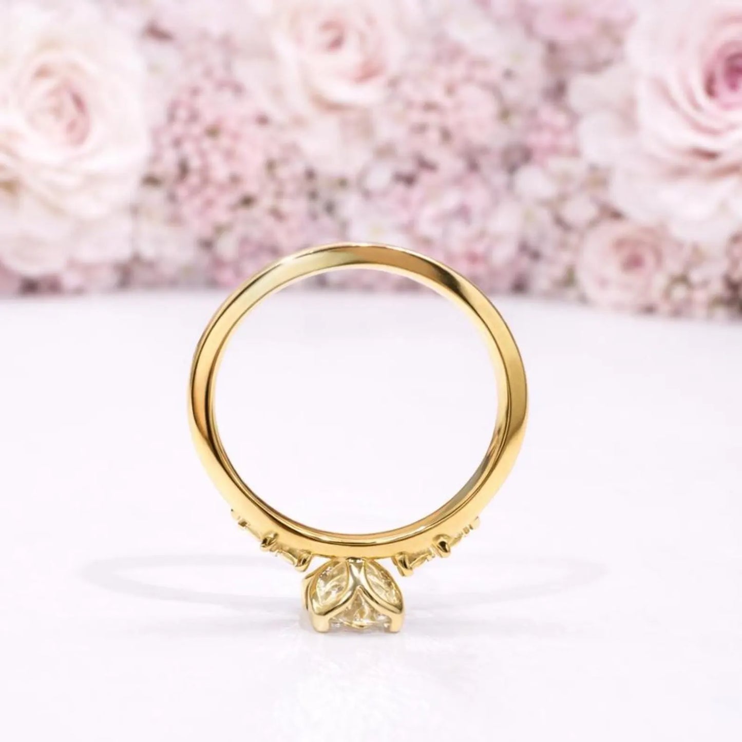 0.50 CT Dainty Round Lab Grown Diamond Promise Ring, Diamond Engagement Ring for Women, Ring in 14K Yellow White Gold #8850