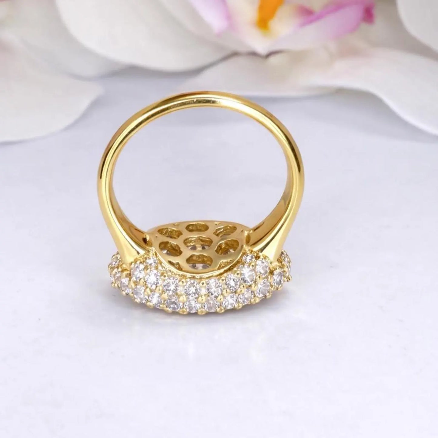 East West Marquis Cut Lab Grown Diamond Engagement Ring 14K Solid Gold , Unique Pinky Ring Lab Diamond #8851