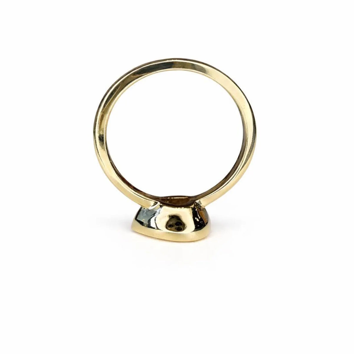 1.00 CTW Bezel Set Pear Shape Lab Grown Diamond 14K Solid Gold, East West Lab Diamond Pear Solitaire, #8874