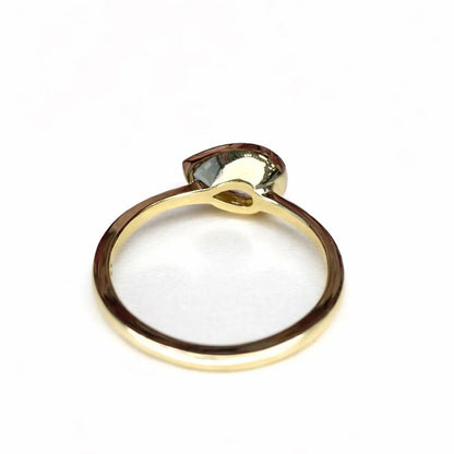 1.00 CTW Bezel Set Pear Shape Lab Grown Diamond 14K Solid Gold, East West Lab Diamond Pear Solitaire, #8874