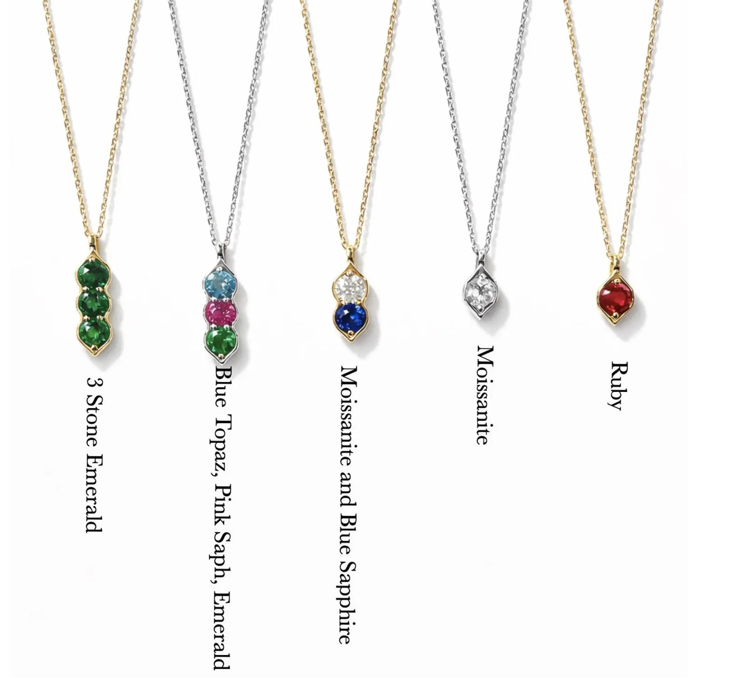 Personalized Birthstone Charm Necklace 14k Solid Gold , Mothers Birthstone Necklace Mothers Day Gift , Pea in the Pod Mothers Necklace 8891