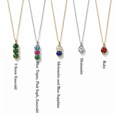 Personalized Birthstone Charm Necklace 14k Solid Gold , Mothers Birthstone Necklace Mothers Day Gift , Pea in the Pod Mothers Necklace 8891
